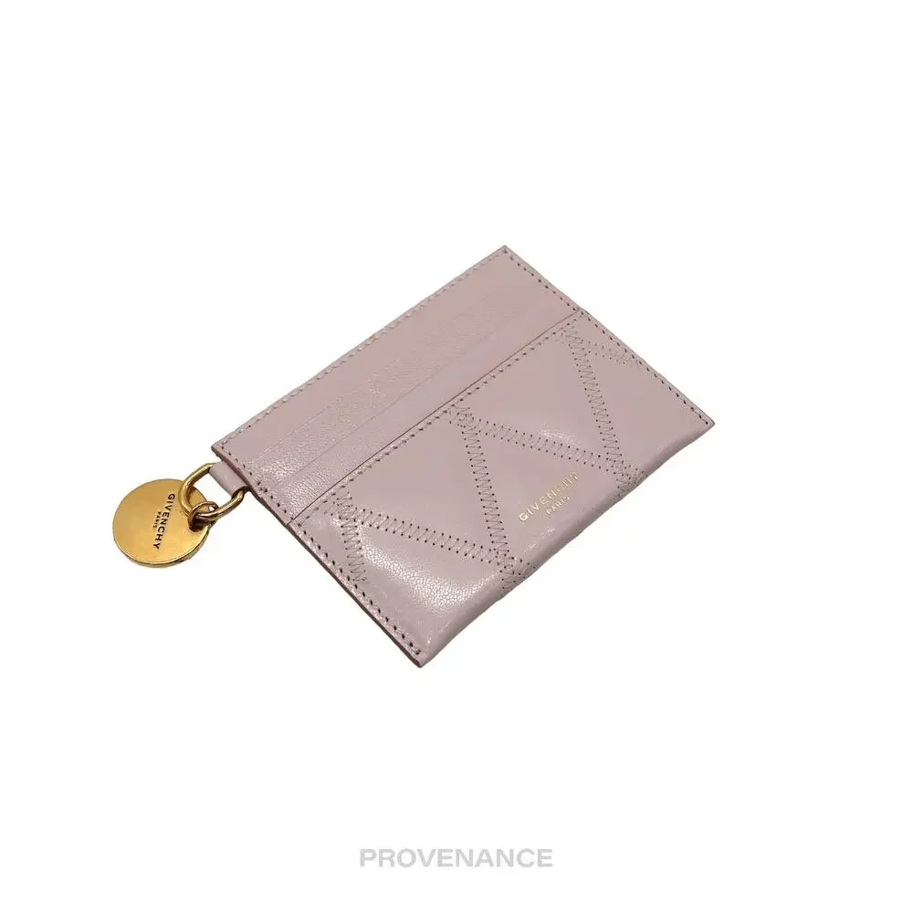 🔴 Givenchy Card Holder Wallet - Quilted Blush Leather